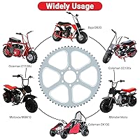 Vista 4 de GREHUA Actualización #35 Cadena 60 dientes Trasero Piñón para 98cc 3.5hp Coleman CT100U CC100X Baja Hensim Doodle Bug DB30 Motovox MBX10 MBX11