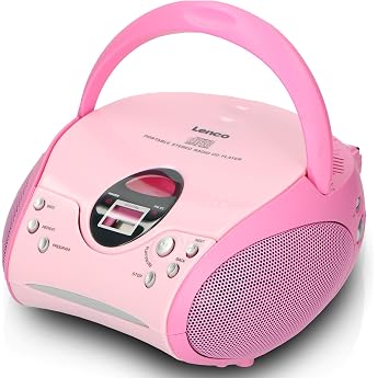 Lenco SCD-24 Pink - CD Player - Radio CD Player - Also for Children - Portable | SCD-24 - CD Spieler - Stereo - LCD - Display