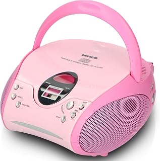 Lenco SCD-24 PINK - CD Player - Radio-CD Player - auch für Kinder - Tragbar
