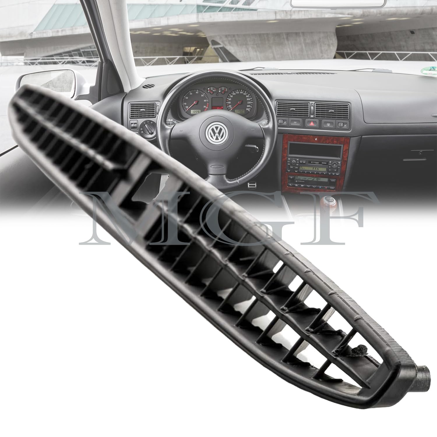 1x Kratka wentylacyjna Kompatybilna z VW Golf IV (1997-2006) Bora (1998-2005) Przednia osłona wentylacyjna szyby 1J0857471A