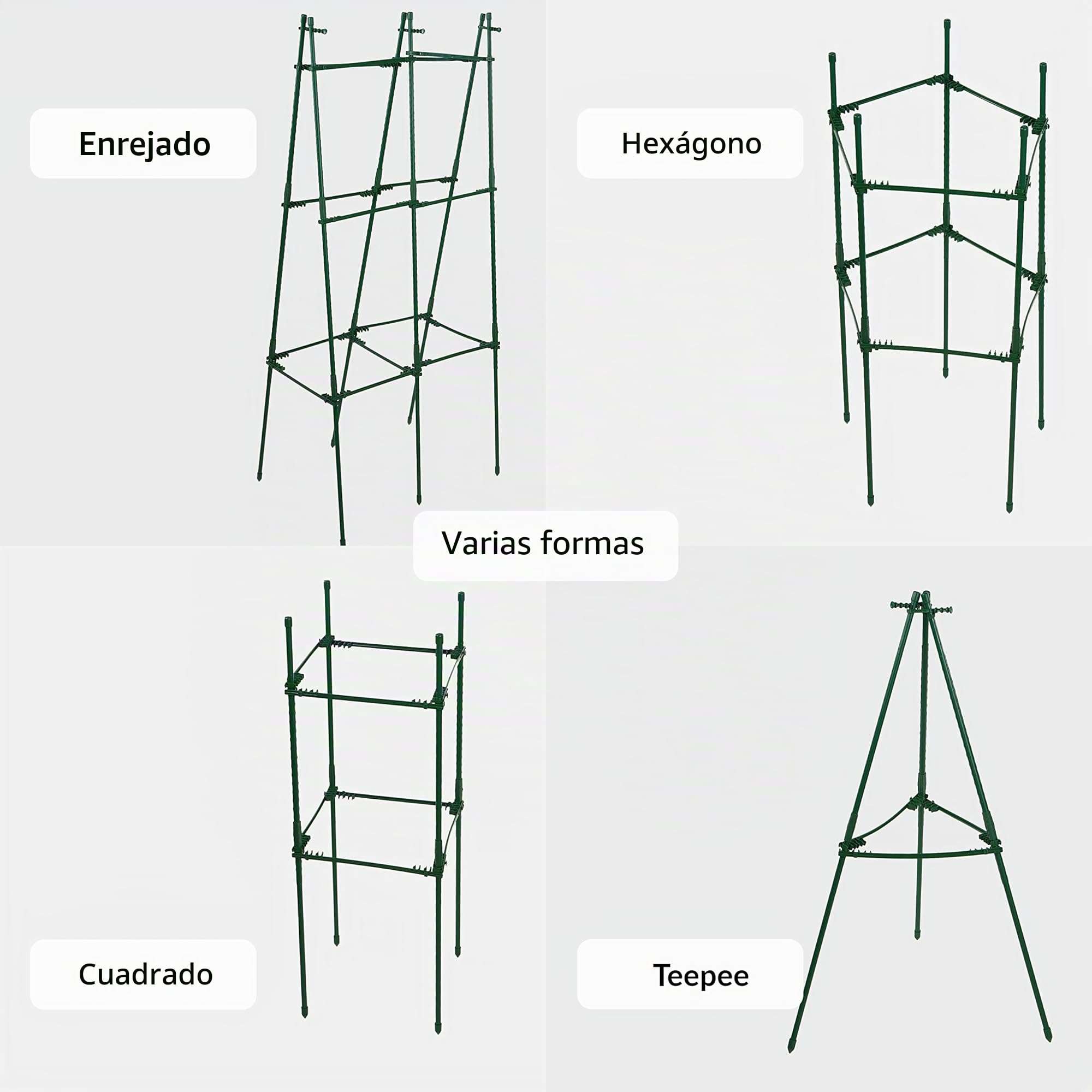 Pack De 2 Jaulas para Tomates | Ayuda A Sus Plantas A Crecer | Jaulas Y Soportes para Plantas | Tamaño Ajustable | Soporte para Tomates | Enrejado para Tomates | para Verduras Y Plantas Trepadoras
