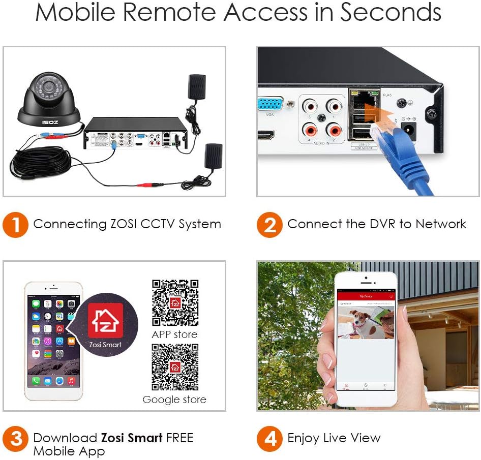 Steps for setting up ZOSI mobile remote access