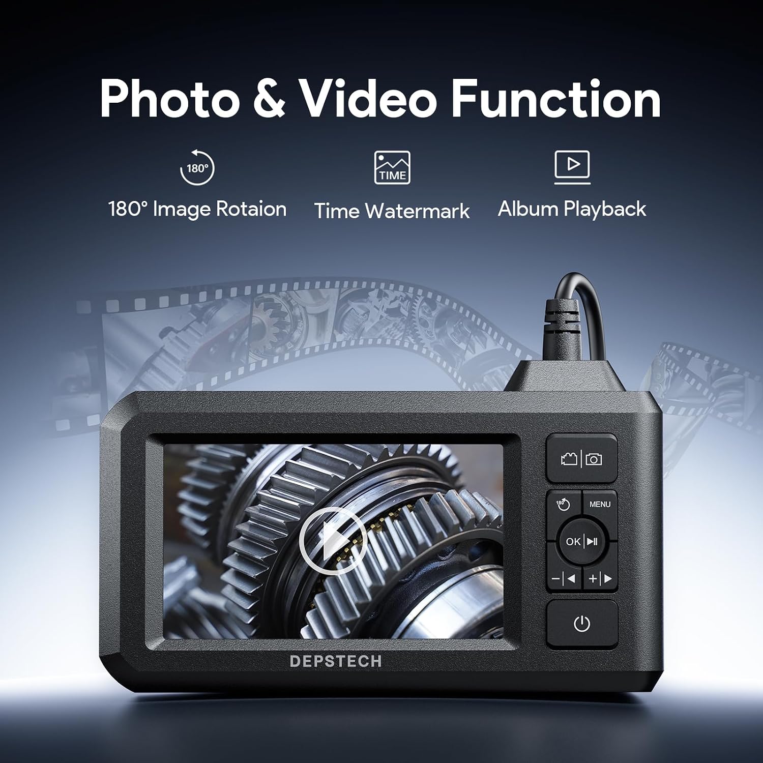 DEPSTECH Endoscope Camera with Light, Dual Lens Inspection Borescope 16.5FT photo 5