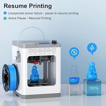 Entina Mini 3D Printers Tina2 Basic, Fully Assembled and Auto Leveling 3D Printer for Beginners and Kids, Easy Setup, Safe Design, High Precision Printing FDM Mini 3D Printer for Home & School