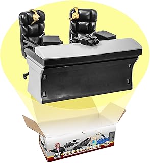Ultimate Black Commentator Table Playset for Wrestling Action Figures