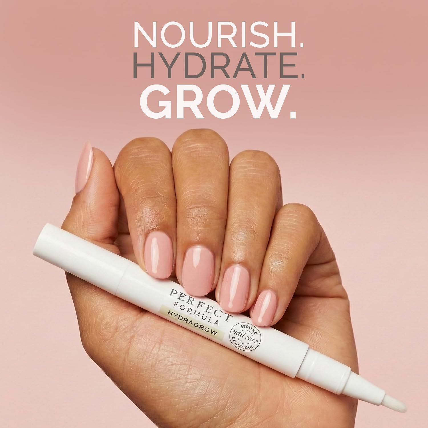 Perfect Formula HydraGrow Cuticle Hydration Nail Growth Oil Pen With Vitamin E Jojoba Oil and Aloe Vera for Strong & Healthy Looking Nails - Travel Friendly Manicure Brush - 3 ml