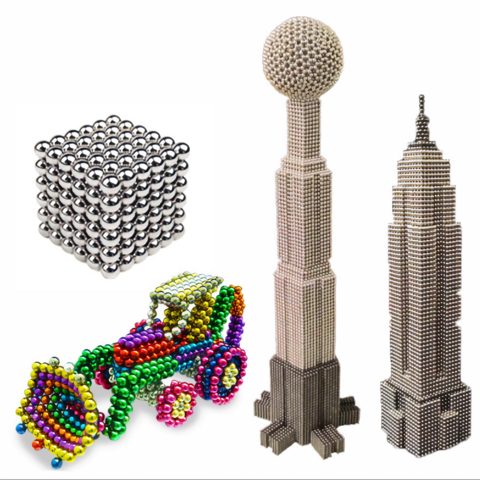 Amazon | TeamSky マグネットボール 立体パズル 直径5mm 1000個セット