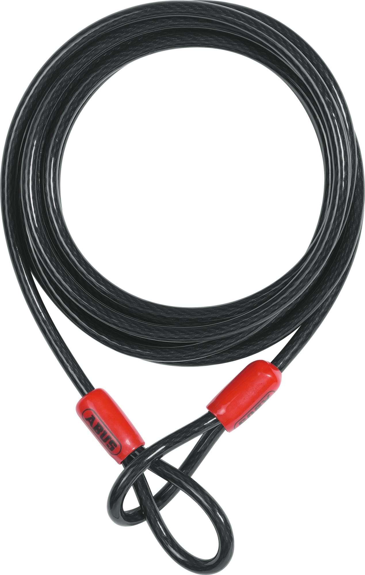 ABUS Cobra 10 loop cable - linka stalowa pokryta tworzywem sztucznym - zabezpieczenie akcesoriów rowerowych i motocyklowych - długość 5 metrów, grubość 10 mm