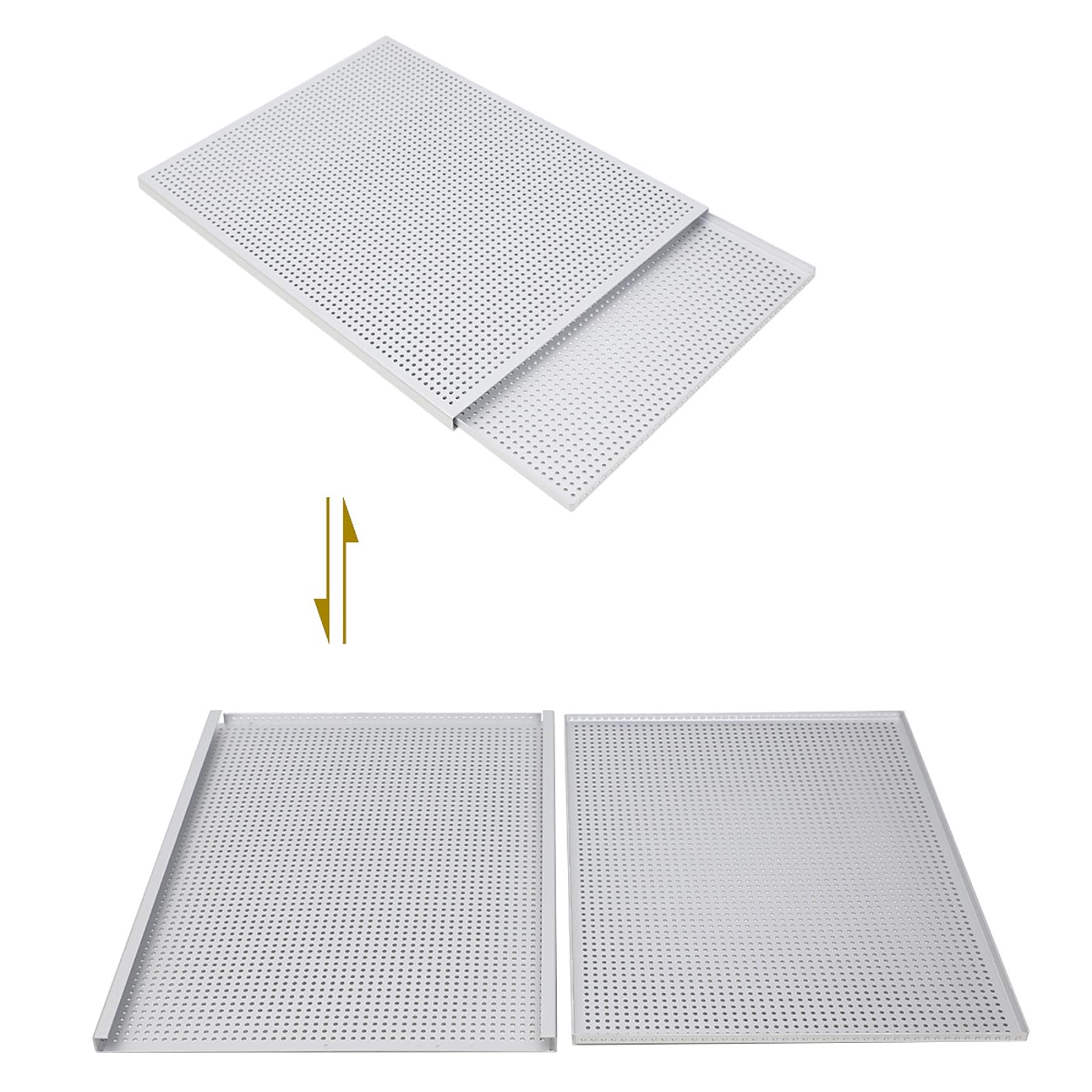 Lot de 2 plaques de cuisson antiadhésives perforées pour pâtisseries feuilletées et feuilles de mille - Pour viande et dessert - Outil de cuisine - Plateau à pâte feuilletée