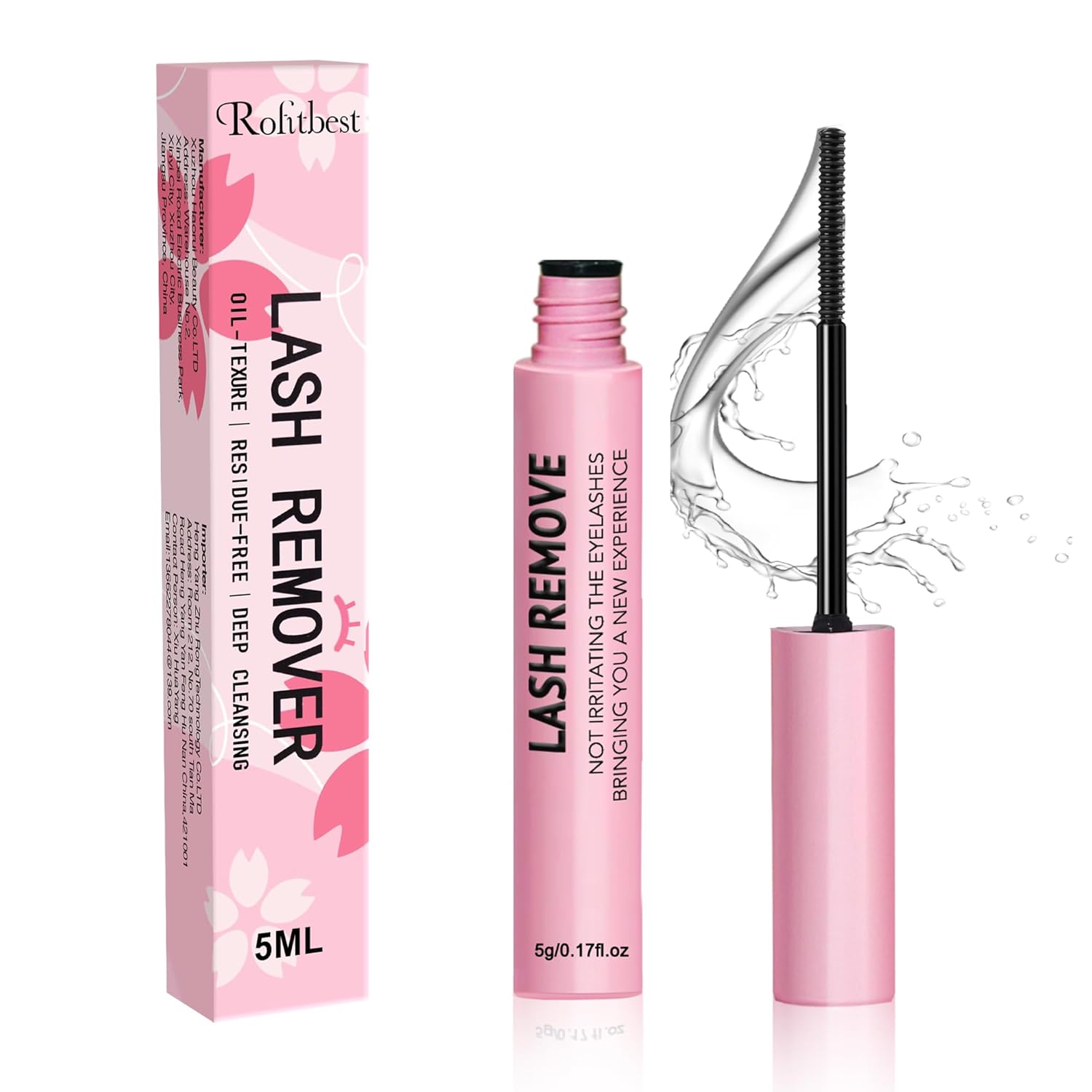 Rofitbest Cluster Lash Eyelash Remover, Eyelash Remover for Cluster Eyelashes, Eyelash Remover, Eyelash Remover, Mascara, Wall Glue Remover (Eyelash Remover, 5g)