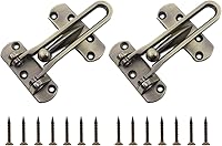 Vista 9 de 2 cerraduras de puerta de barra oscilante, cerradura superior para puerta delantera, cerrojo de acero inoxidable, cerrojo de puerta de granero