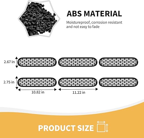 Miniatura 2 de Para insertos de parrilla de malla Bronco, 6 piezas de cubierta protectora de rejilla frontal con clip compatible con accesorios exteriores Ford