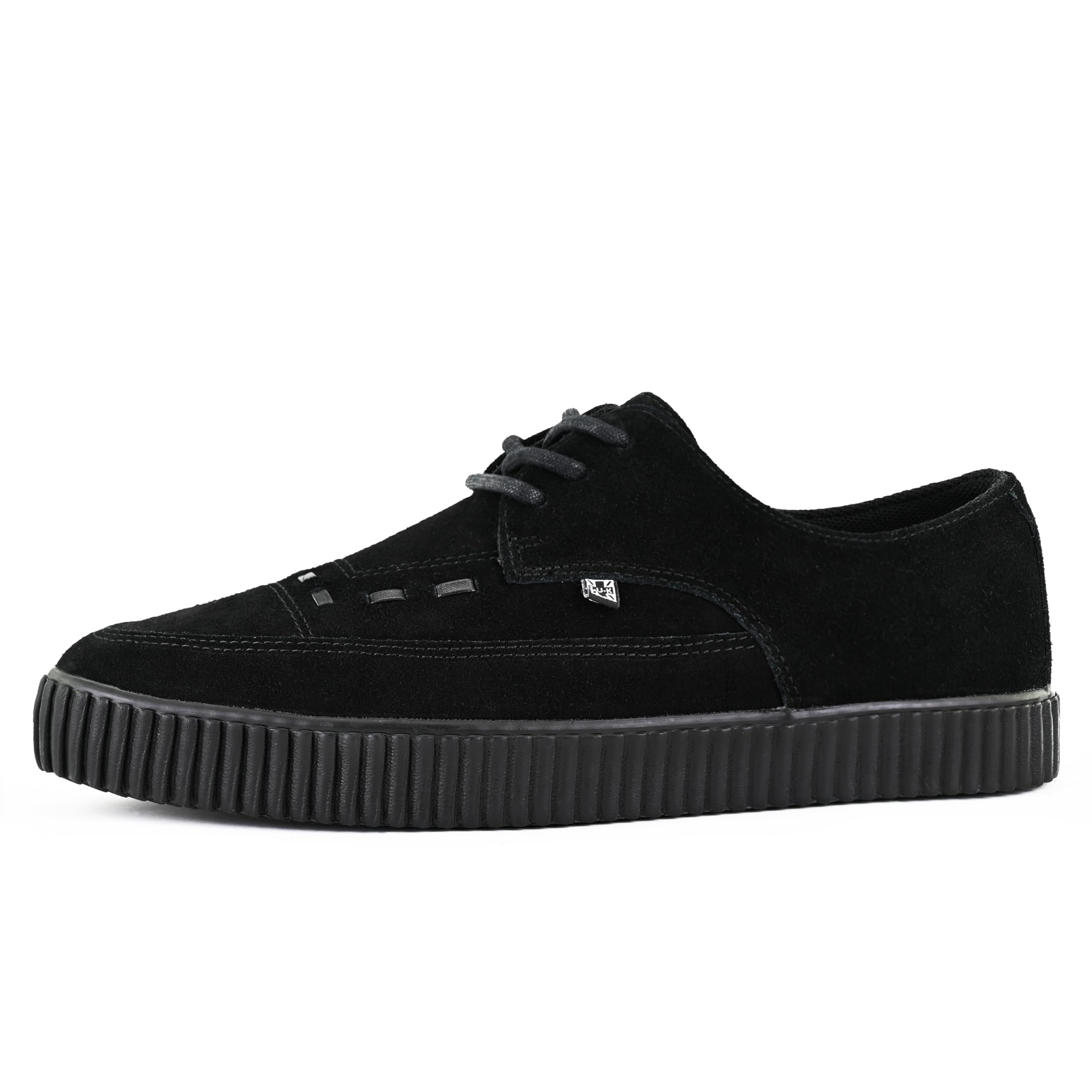 T.U.K. Pointed Creeper Sneakers - Zapatos Hombre y Mujer - Estilo Punk Gótico y Rockero Zapatillas de Lona y Gamuza con Cordones