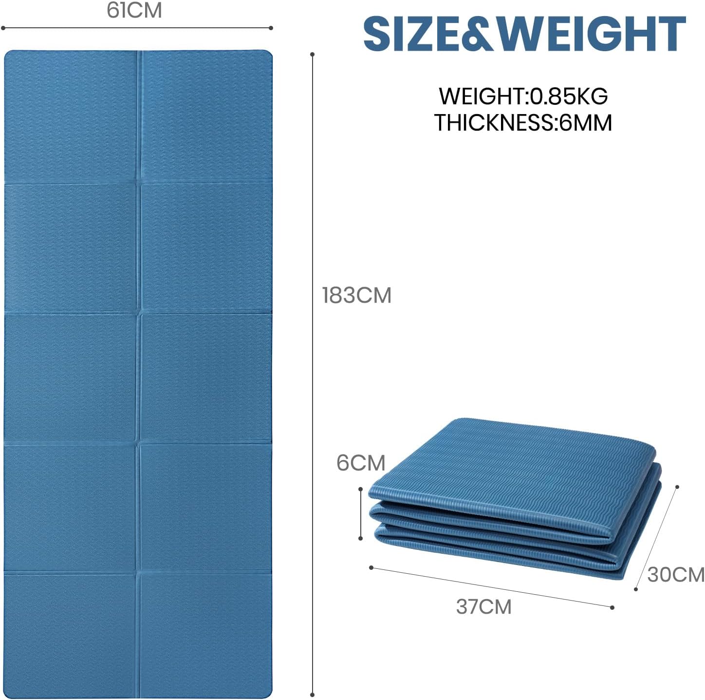 Tapis de yoga pliable