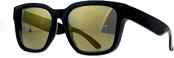 Kush Mens Mirror Lens Gangster Oversize Horn Rim Sunglasses