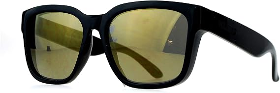 Kush Mens Mirror Lens Gangster Oversize Horn Rim Sunglasses