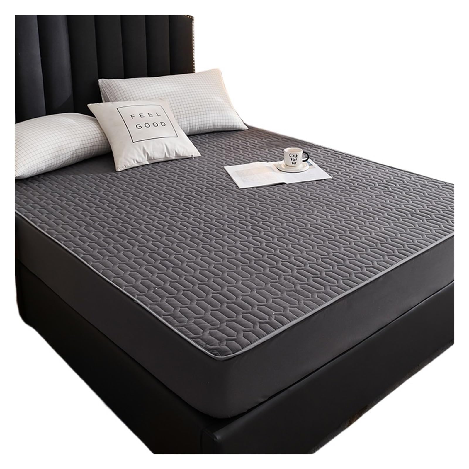 Protège-matelas gris foncé pour lit 160x200 : le confort épais au quotidien