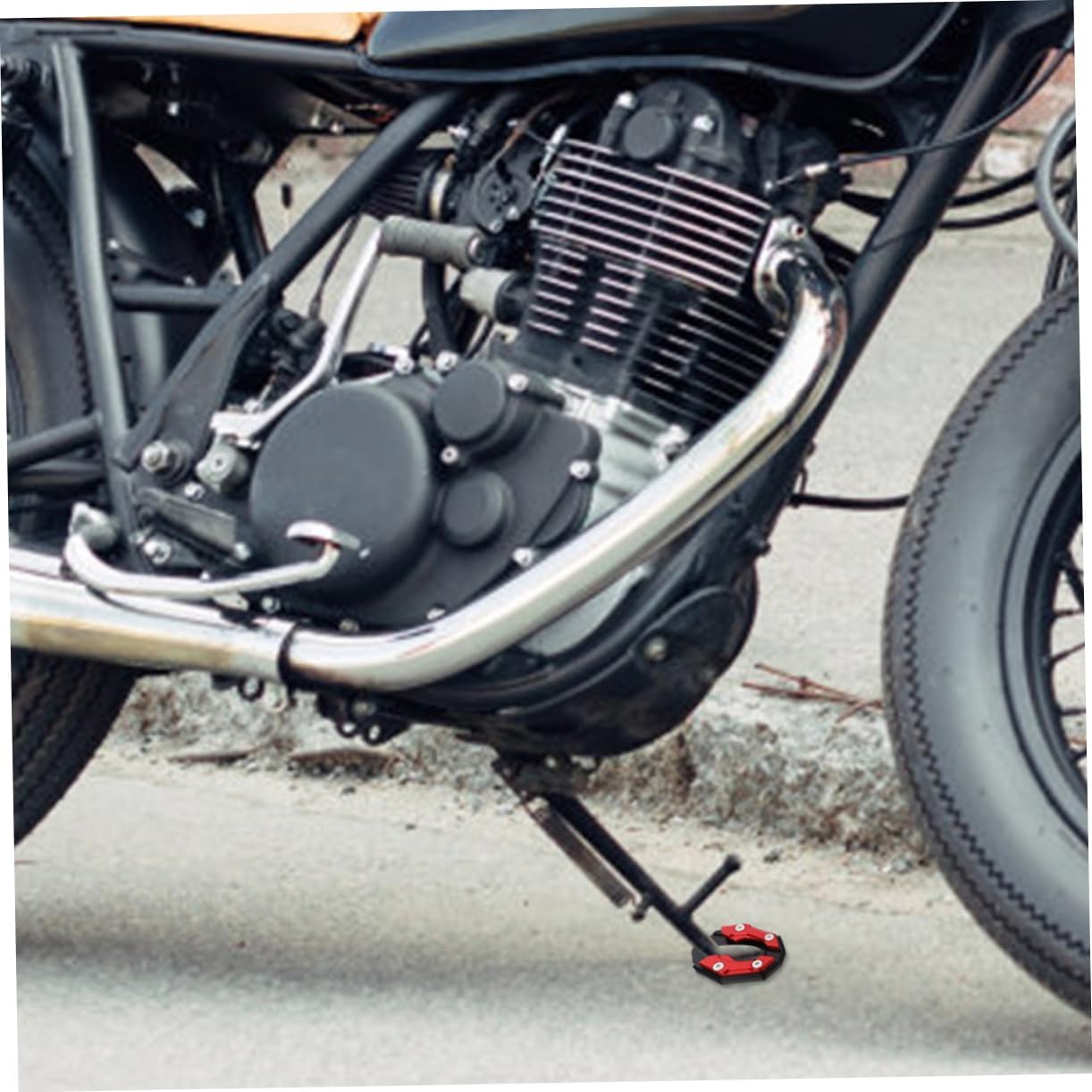 2Pcs Motorcycle Kickstand Pad Durable Side Stand Extension Cushion for Xmax Non Slip Support Plate Enhanced Stability Various Surfaces