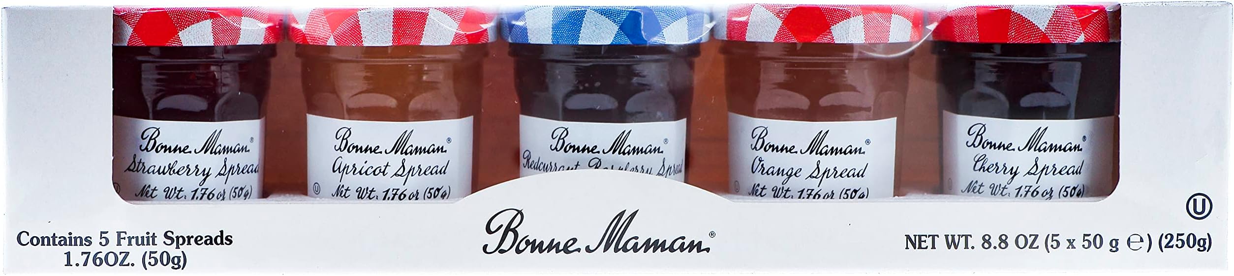 Preserves Sampler Variety Pack (Apricot, Cherry, Orange, Red Currant, Strawberry), 1.76 Ounce Jars (Pack of 5)