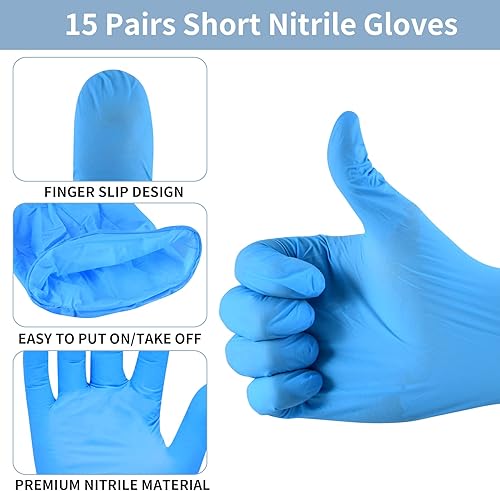 Miniatura 3 de Zuzuxia 50 pares de guantes de caza de campo, guantes de caza de ciervos, guantes de caza de ciervos con 25 pares de guantes largos de polietileno