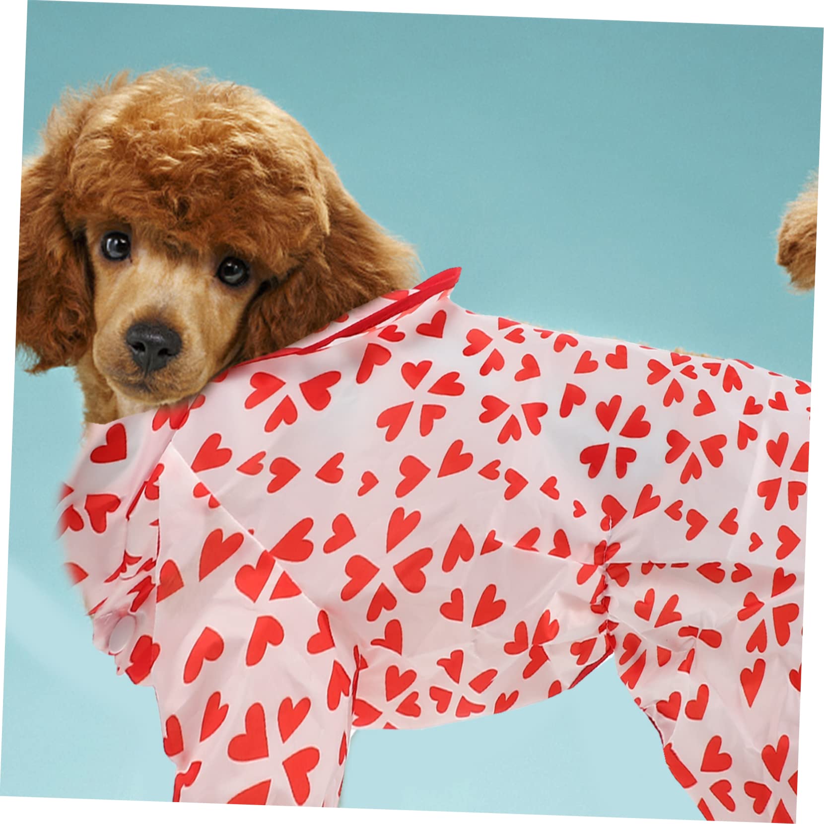FRCOLOR 5pièces Manteau De Pluie Imperméable pour Chien Respirante Polyester Poncho pour Chiens De Moyenne Et Petite Accessoire Pratique pour Activités Extérieures