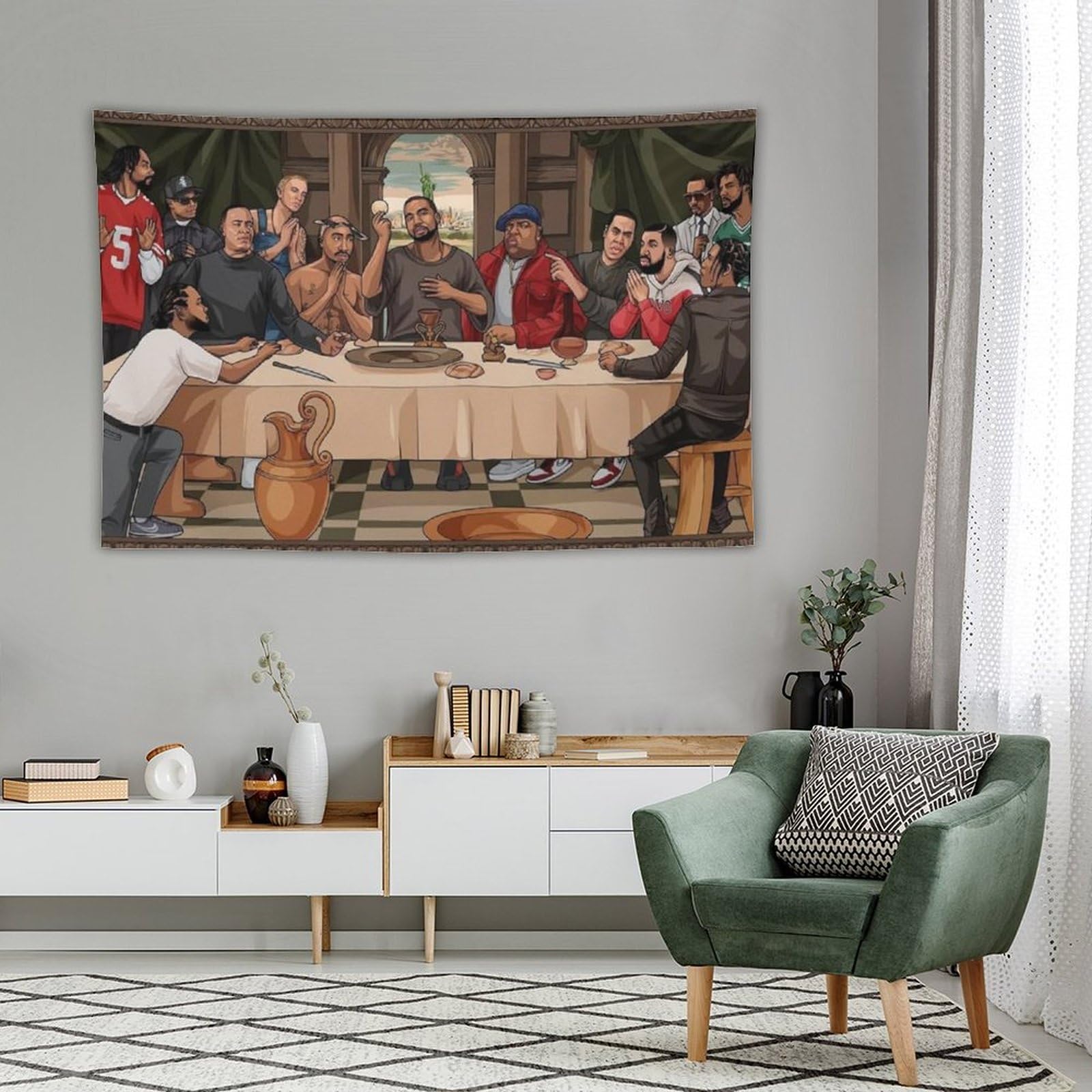 Poster da parete con stampa di cantante rap hip hop con stelle (33), decorazione artistica da parete per camera da letto e soggiorno, 152,4 x 228,6 cm