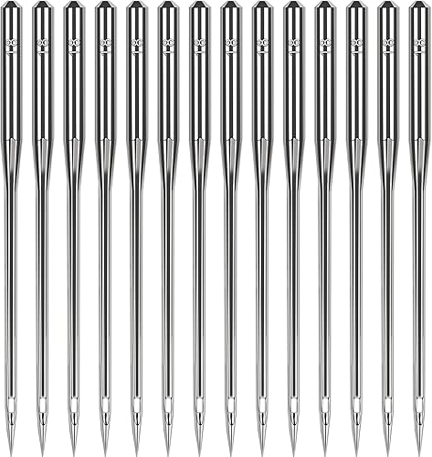 Miniatura 8 de 50 agujas de máquina de coser de tamaño universal 11018, agujas de máquina de coser Quliting para cuero, compatibles con tipos de máquina de coser