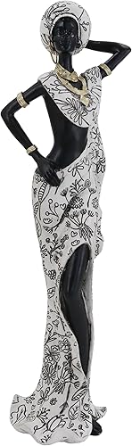 Estatuas y esculturas africanas para decoración del hogar, figuras de arte tribal para decoración de sala de estar, adorno estético vintage dorado