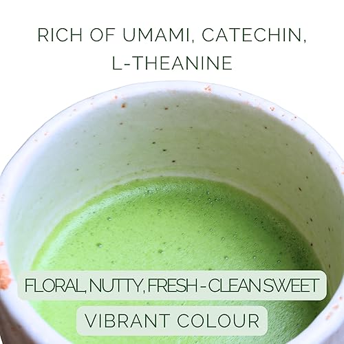 Miniatura 3 de Satoen polvo matcha de grado ceremonial japonés auténtico 1.76 onzas (1.76 oz)  Polvo de té verde de grado ceremonial de Spring First Harvest