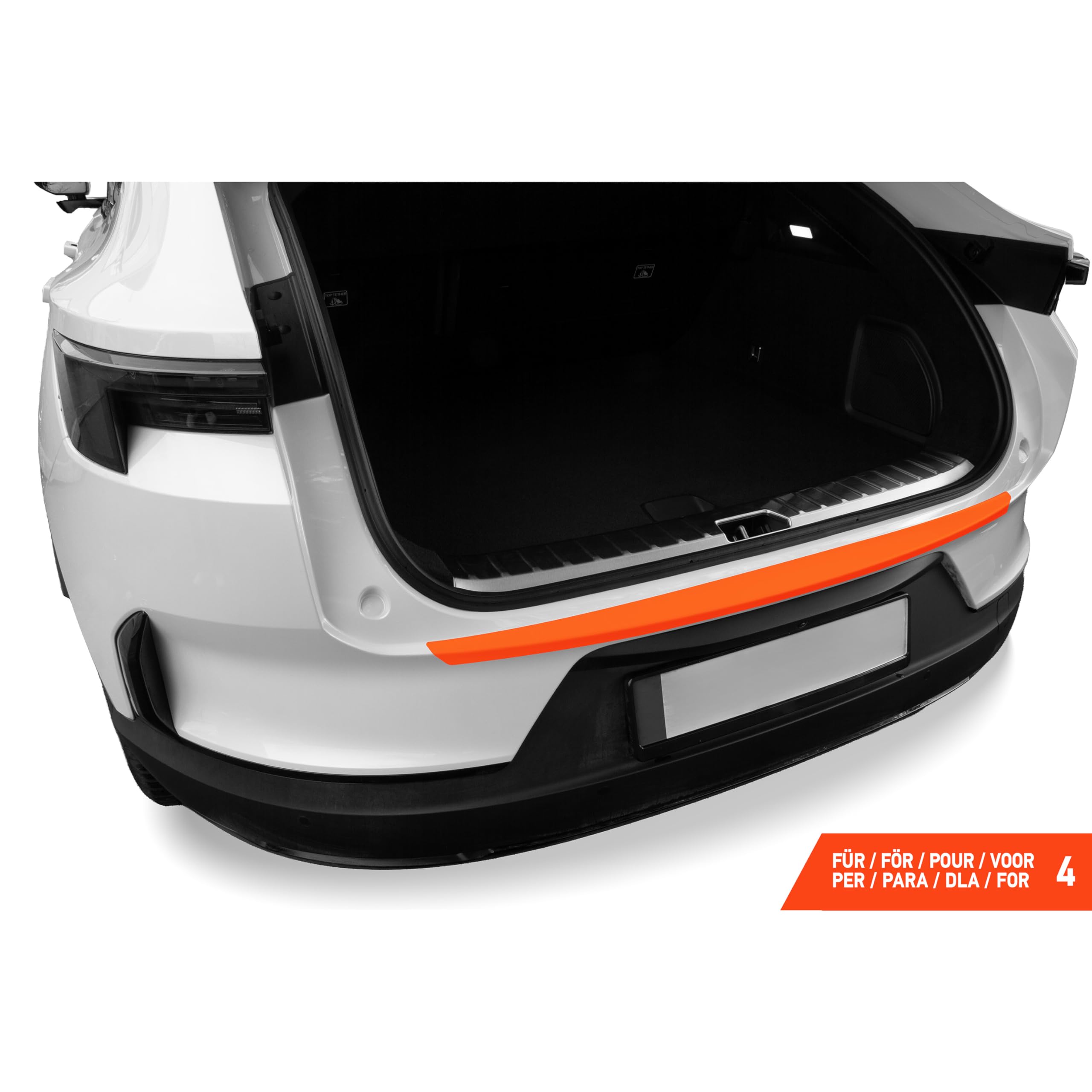 Luxshield Ladekantenschutz Folie für Polestar 4 P417 I 2024-2026 - Stoßstangenschutz, Kratzschutz, Lackschutzfolie - Carbon Schwarz