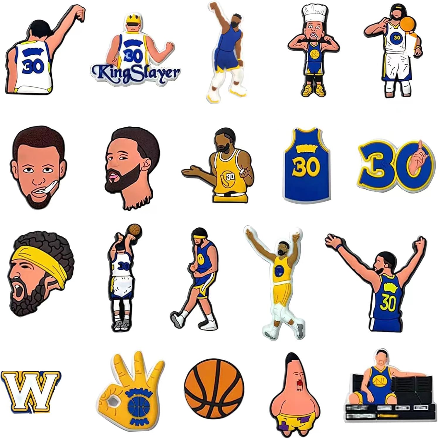 20 Pcs Shoes Charms for Basketball Fans, Sports Shoes Charms for Shoe Decorations