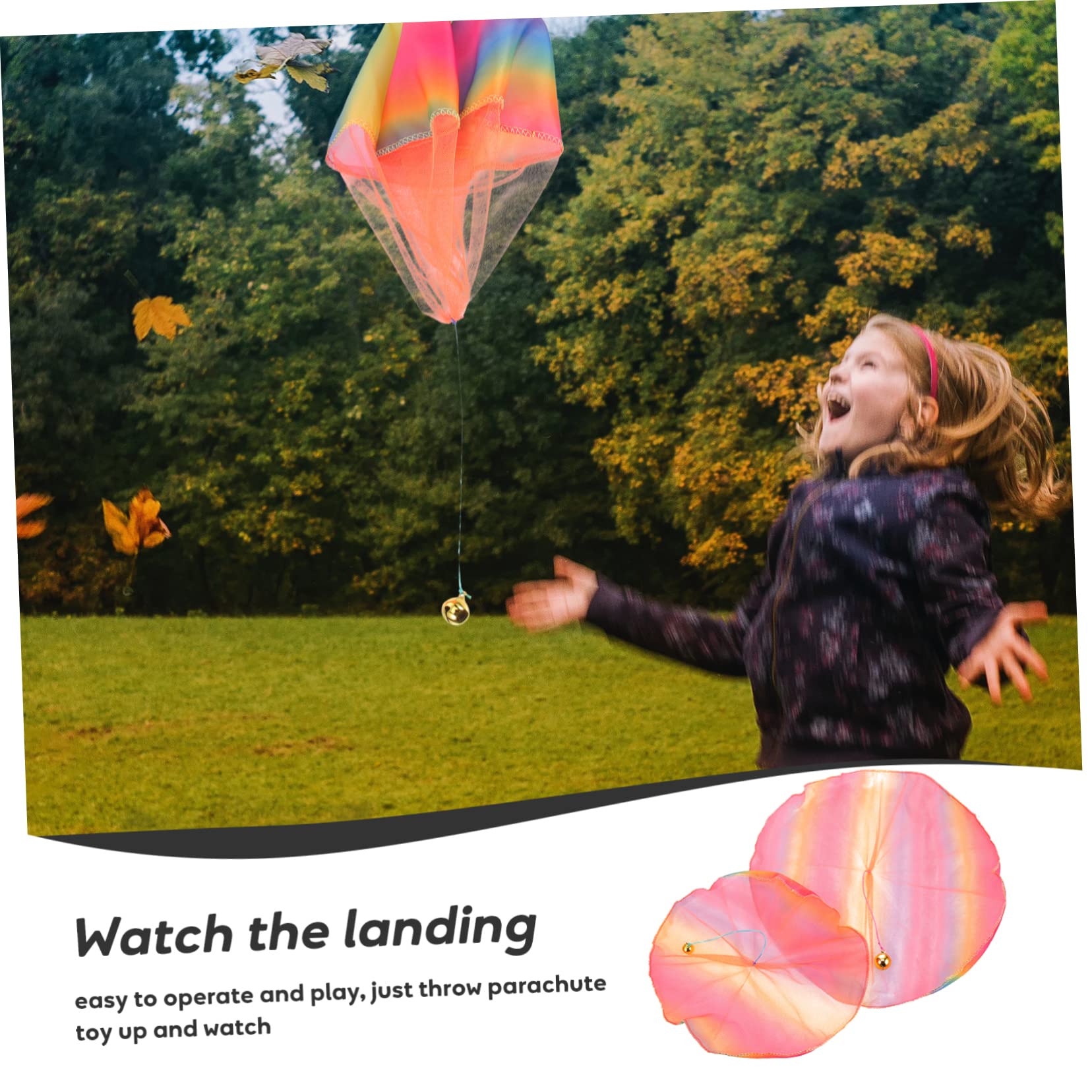 CIYODO 2Pcs Hand Throw Parachute Outdoor Flying Game Props with Design for Family Fun and Active Playtime for All Ages