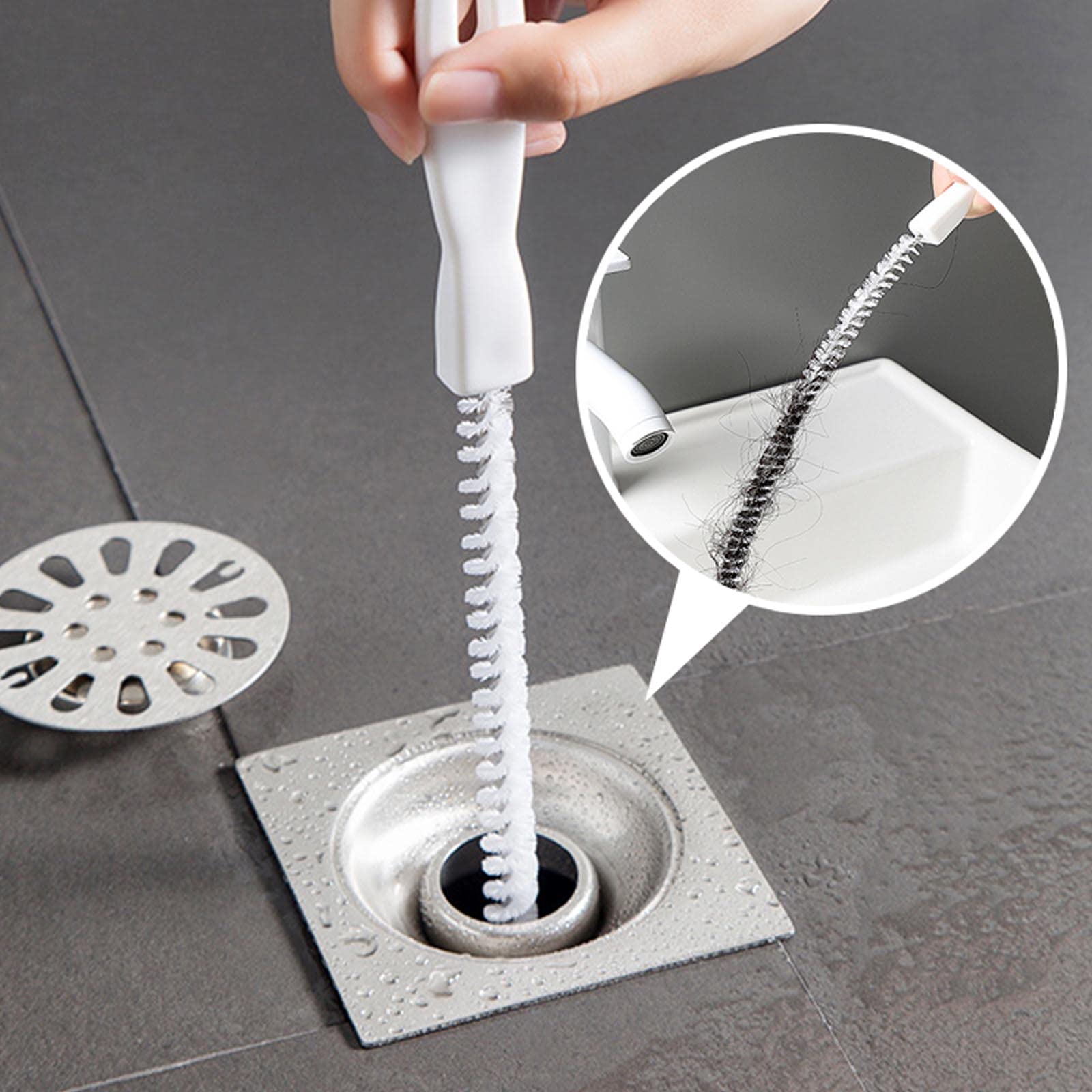 Spazzola Sbloccante Scarichi AYNKH - 45cm Flessibile | Per Lavandini, Docce E Tubi - Foto 3
