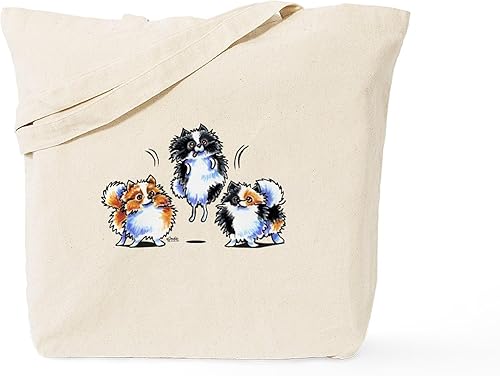 CafePress Parti Pomeranians Tote Bag Natural Canvas Tote Bag, Cloth Shopping Bag
