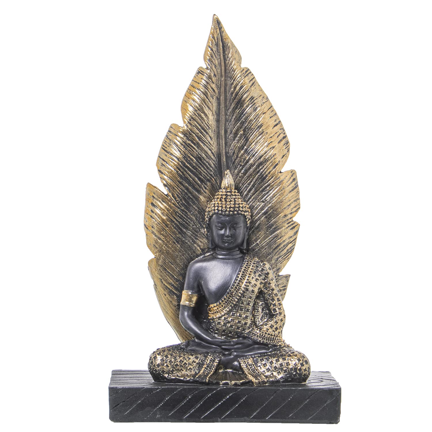 AlexandreHouse Figure Resin Buda Dorado/Brown 15 x 7 x 27 cm