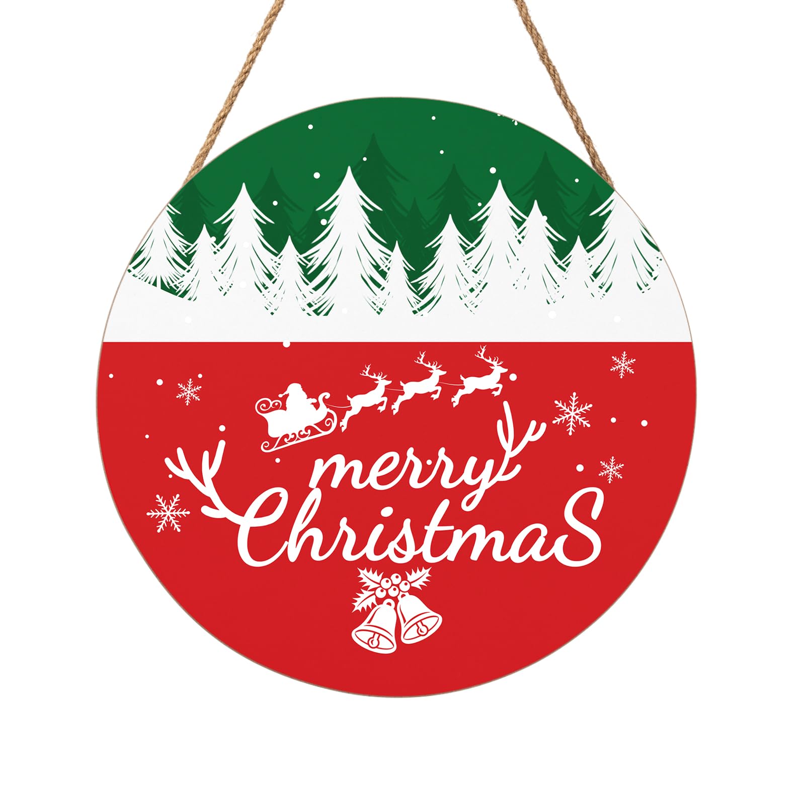 Harooni Merry Christmas decorations Front Door Sign 12x12 inch