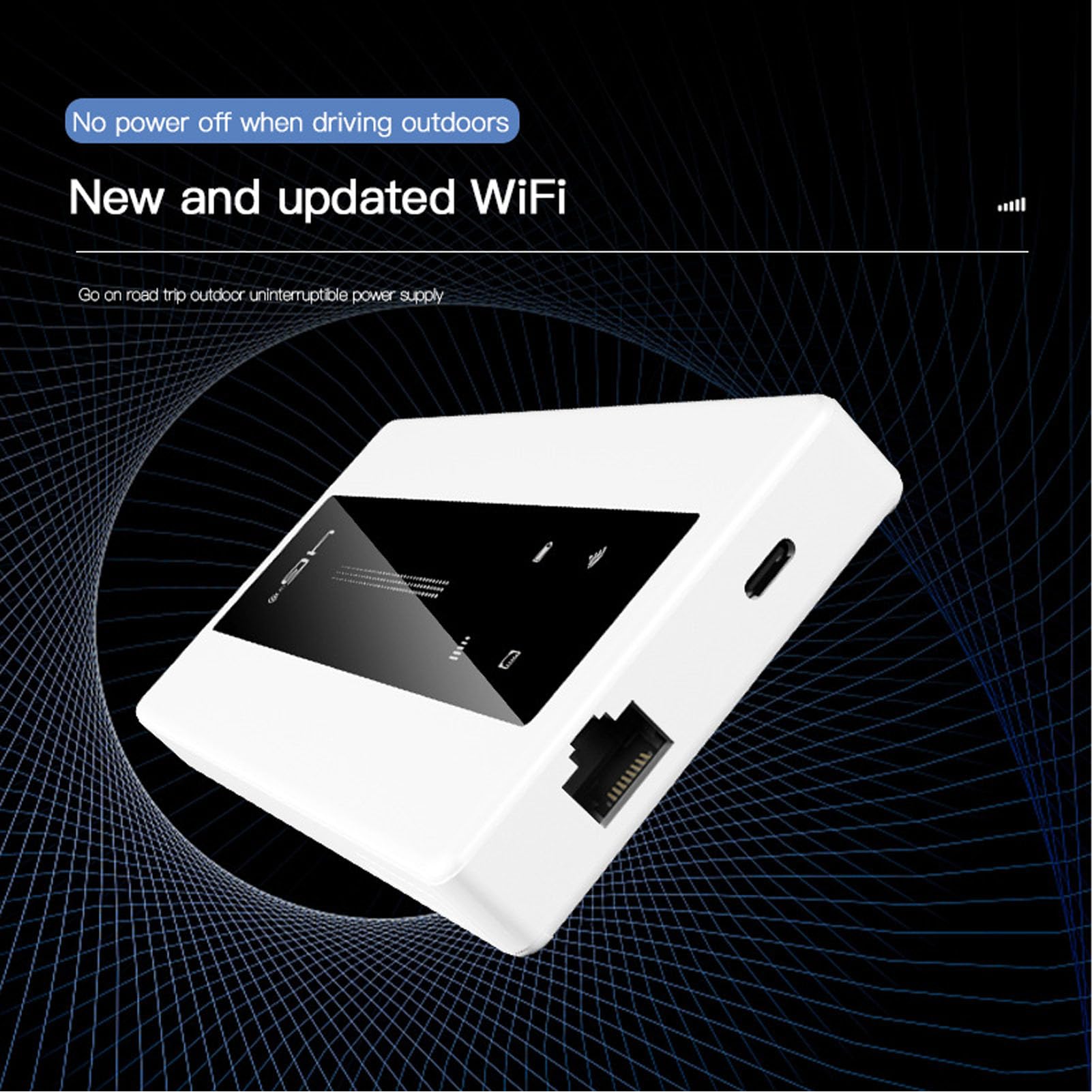 VBESTLIFE Enrutador WiFi Portátil 4G LTE para Viajes, Dispositivo de Punto de Acceso Móvil de 150 Mbps con Ranura de Tarjeta SIM, Puerto WAN RJ45 WAN, 10000mAh