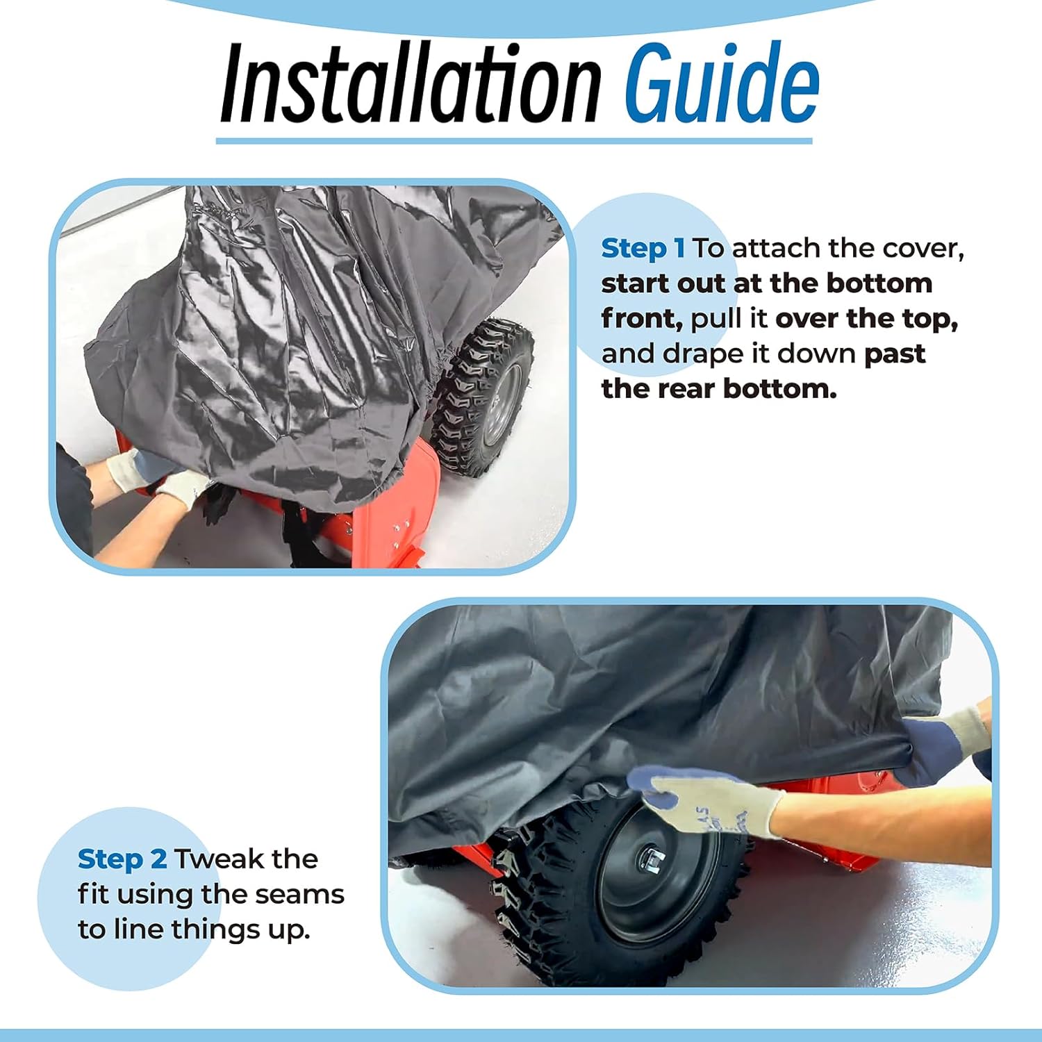 726015 Deluxe/Professional Snow Blower Cover (Waterproof) for Ariens 2-Stage 26-in Housing or Larger Snow Blower, Universal Compatible With EGO, Honda, Ryobi, Cub Cadet, Troy Bilt, Toro & PowerSmart