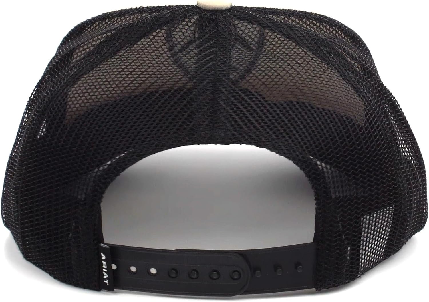 Ariat Mens Embroidered Logo Khaki and Brown Cap - Image 4