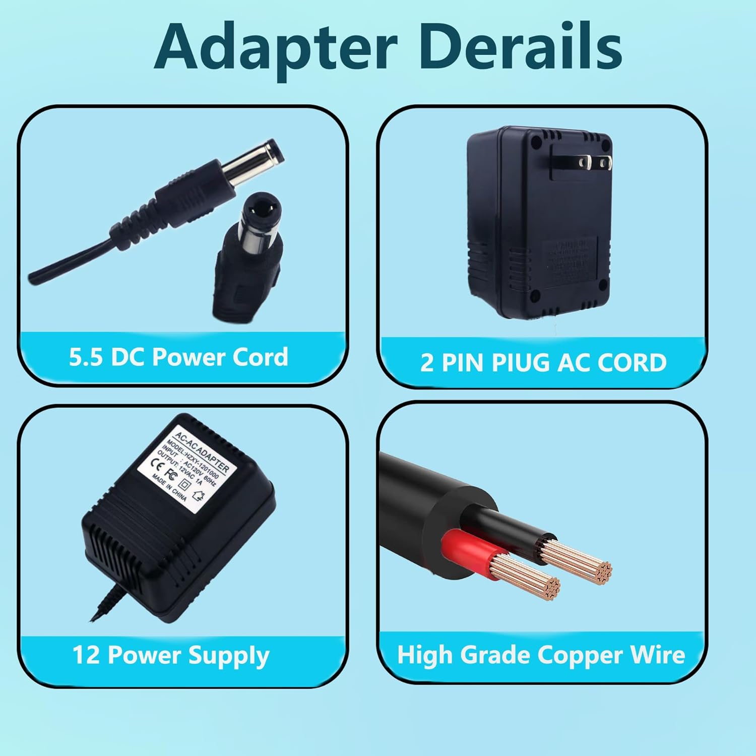 12V AC Power Adapter,12v Transformer, Model: K12-700, Plug-in 2-Stage Transformer Power Supply Wall Charger 12v Power PSU, Input: 120VAC Output 12VAC 700mA -1000mA Powe Adapter