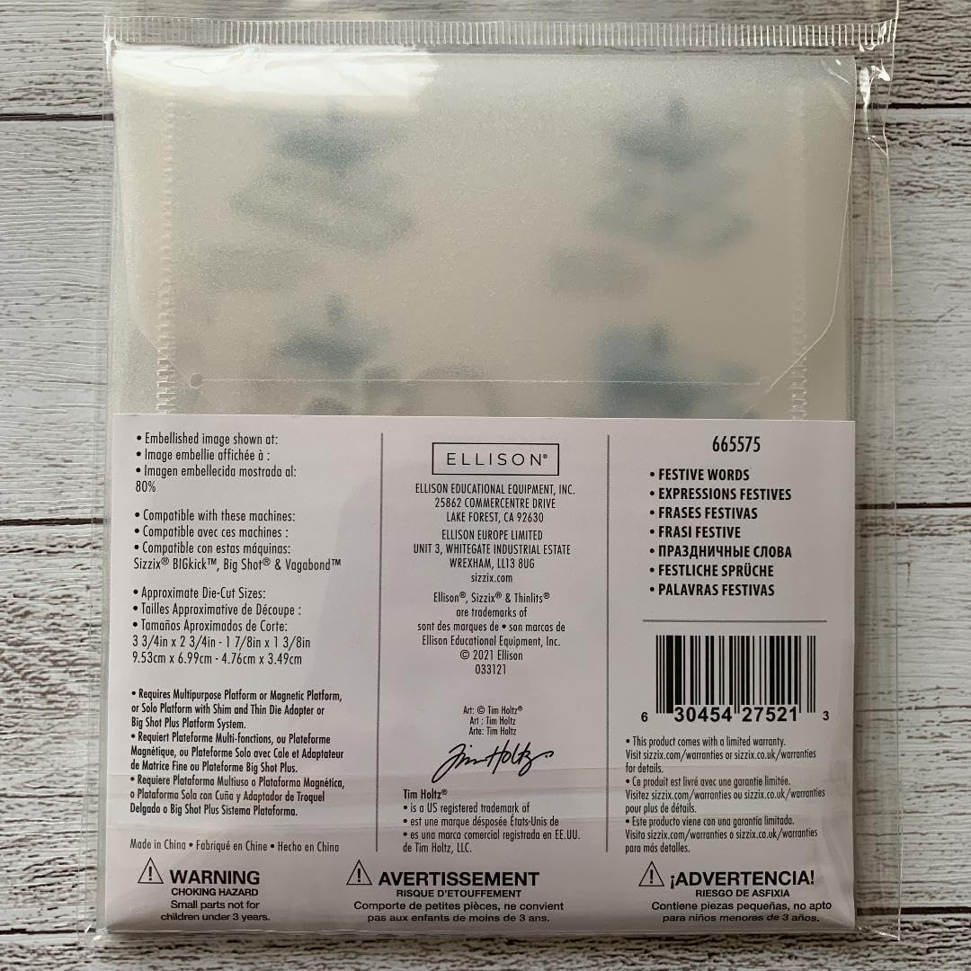 シジックス シンリッツカッティングダイ (Festive Words)