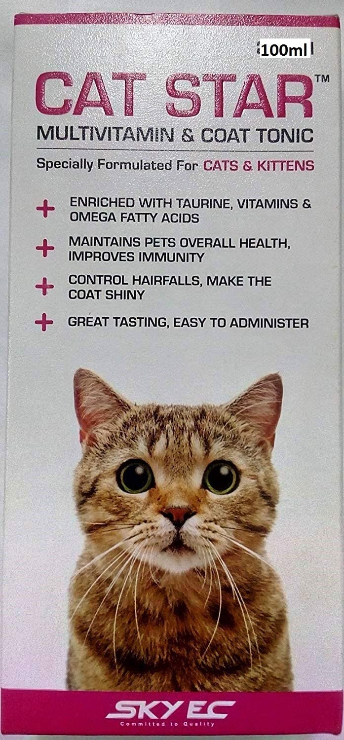 cat Star Tonic Specially Formulated Coat Tonic for Cats & Kitten 100ml Pack of 2