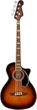 Fender Acoustic Bass Guitar, 4-String, Kingman V2 with Fishman Bass Acoustic Guitar Pickup with Tuner, Equalizer and Phase Control
