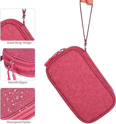 Miniatura 6 de Organizador electrónico para cable de viaje, bolsa organizadora electrónica, bolsa organizadora de accesorios electrónicos impermeable para banco de