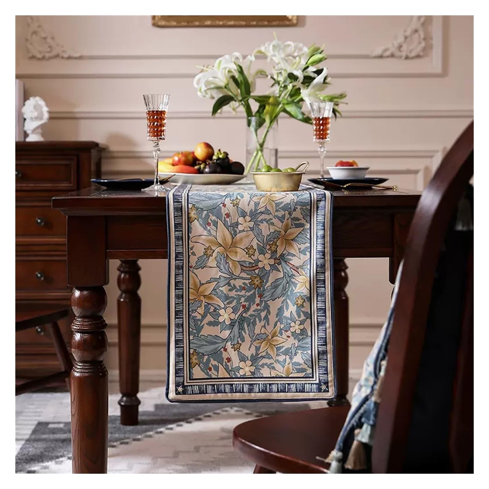 Mantel Mantel de Mesa con Bandera for Mesa de café, Tira Larga, Tela Decorativa China, Funda for Armario de TV, Bandera for Cama Mantel para Mesa De Picnic(40x280cm)