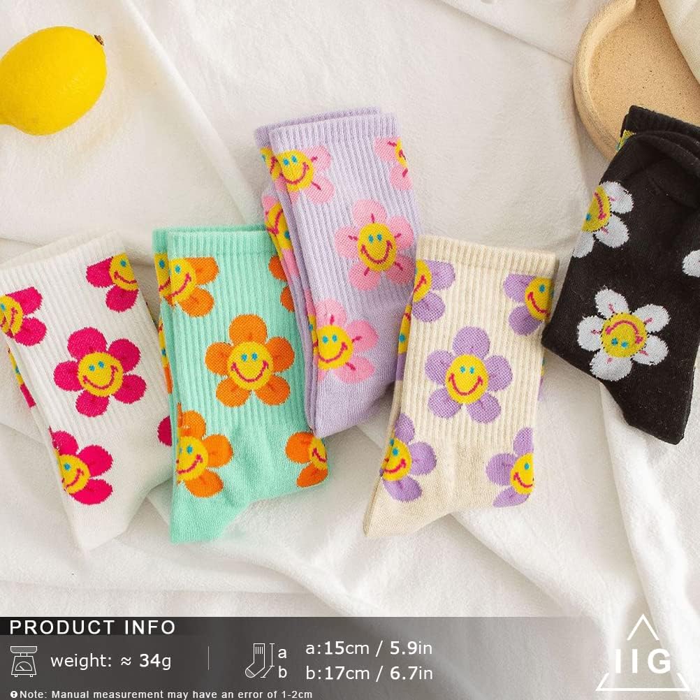 IIG 3-6 Pairs Womens Cute Animal Patterned Funny Novelty Cotton Crew Socks