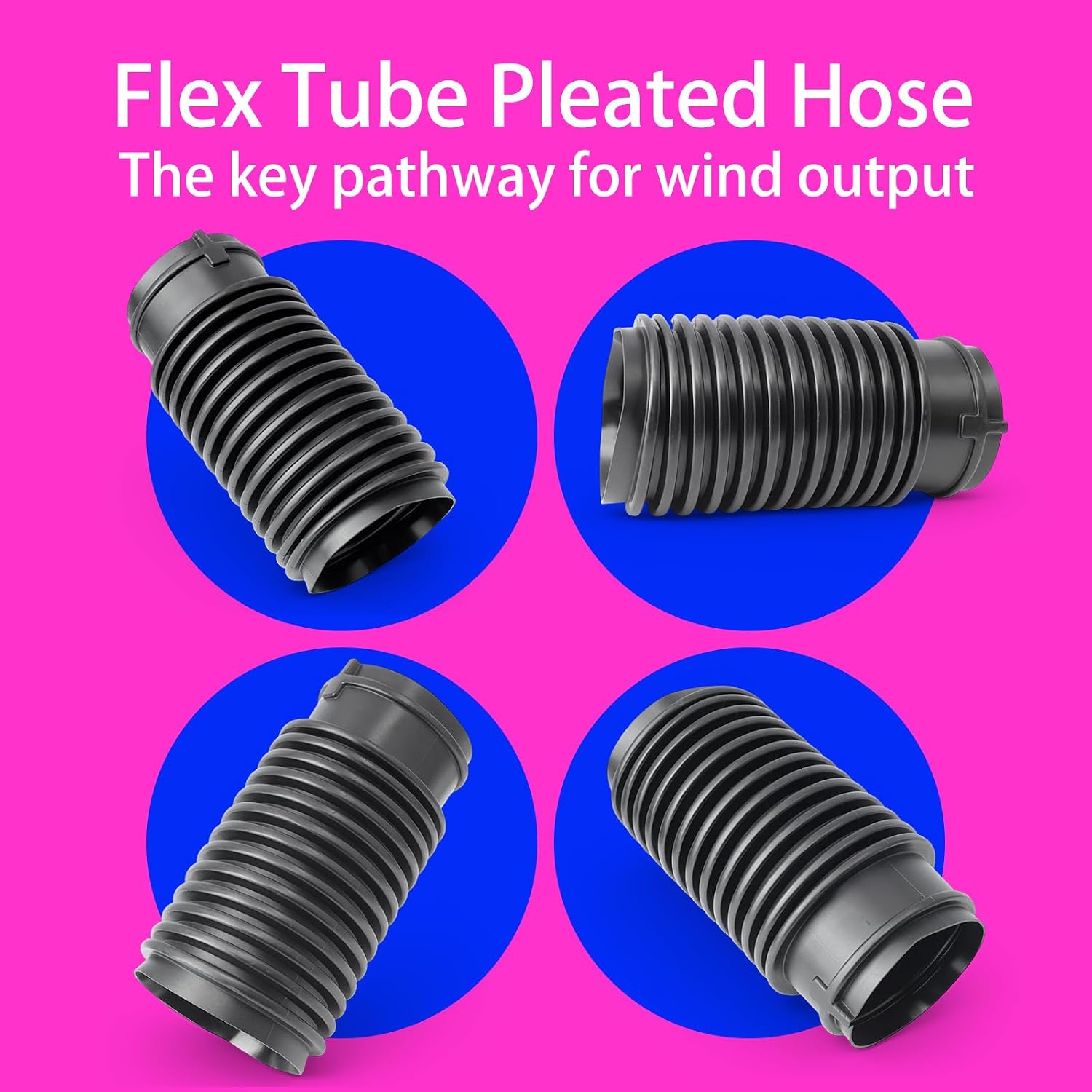 42827016102 Pleated Hose for Flex Tube Compatible with Stihl BR450 BR700 BR800 BR800X BR800C Backpack Blowers, Replace 4282 701 6102 4282-701-6102 Blower Parts Replacement Black
