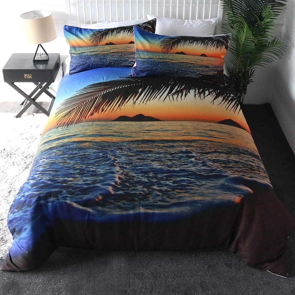 Sleepwish Beach Bedding Twin Hawaii Pacific Sunrise Tropical Bedspreads 3 Pieces