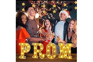 4 Pcs LED Prom Night Lights for 2024 Graduation and Party Supplies (White Gold)