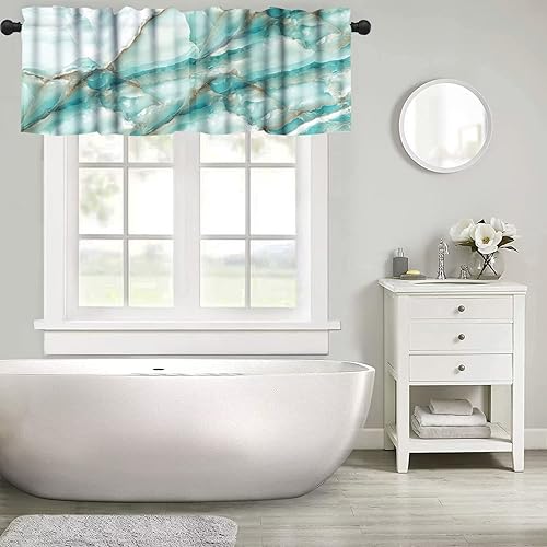 Miniatura 5 de Cortina de cenefa de fondo abstracto con textura de mármol, efecto de cristal, figura natural, cenefa de cortina de mármol natural para cocina